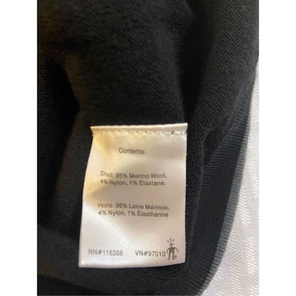 SmartWool Black 1/2 zipper ribbed pullover xxl Merino rn#116388 2x - Picture 3 of 6